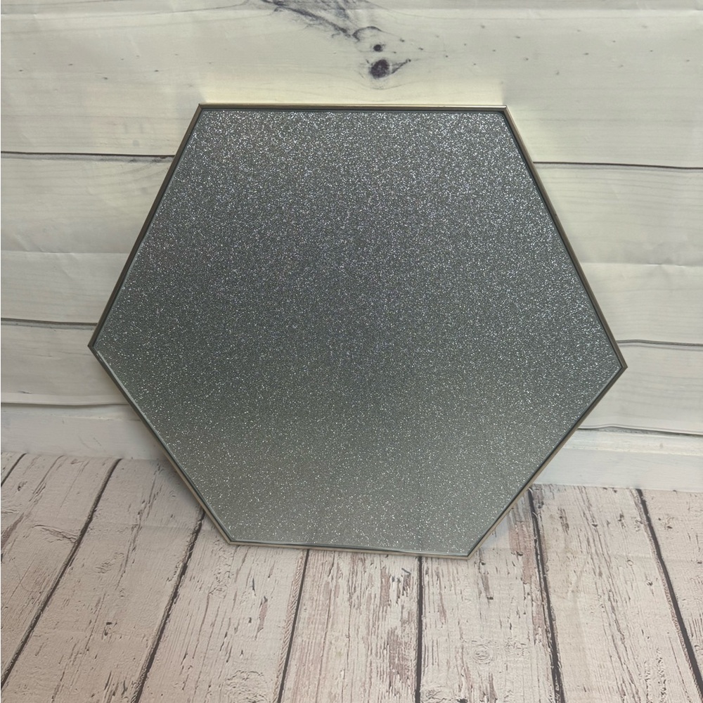 Silver Glitter 24" hexagon dry erase board